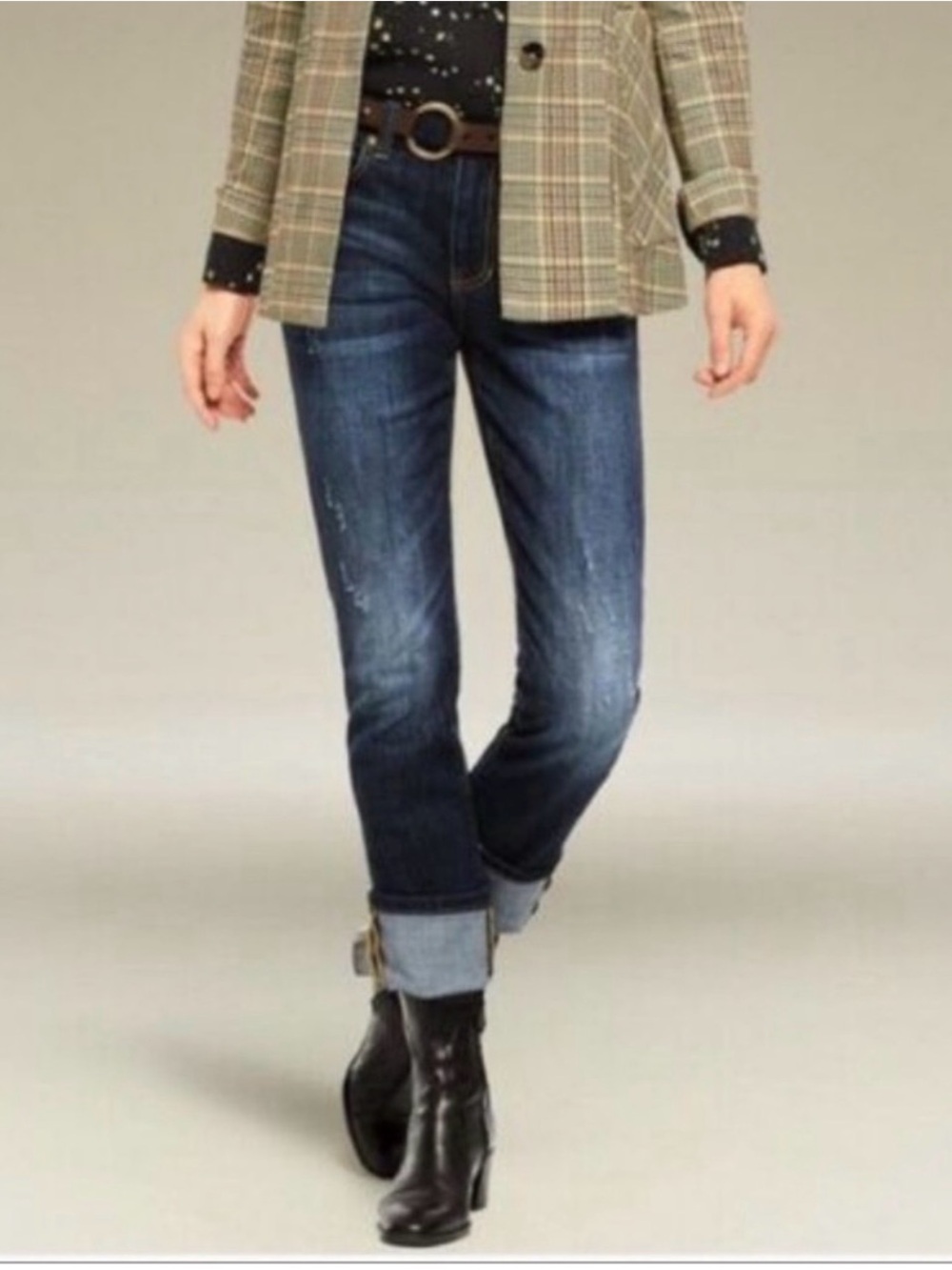 CAbi #3561 Dark Wash Straight Leg Jeans -